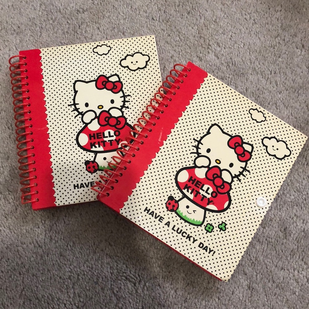 Hello Kitty Sanrio 2 Spiral NoteBooks Journals Address-book